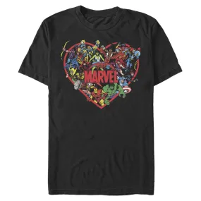 Men's Marvel Marvel Hero Heart T-Shirt - Ships from The US