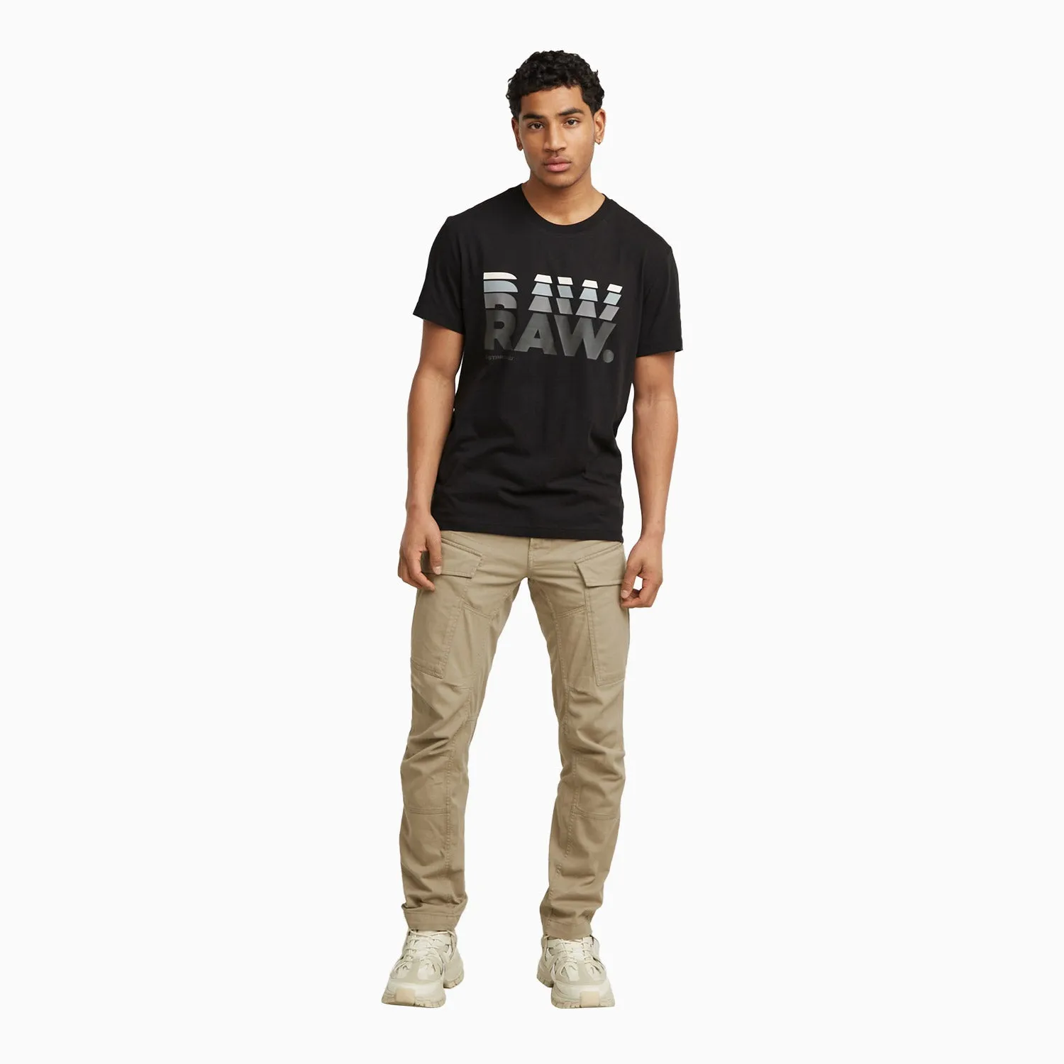 Men's Raw Graphic Crew Neck T Shirt