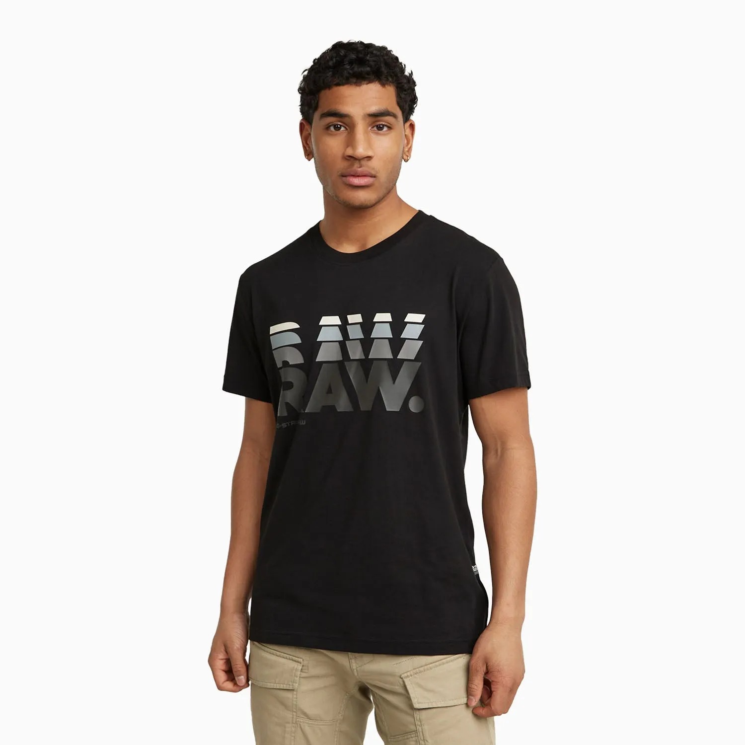 Men's Raw Graphic Crew Neck T Shirt