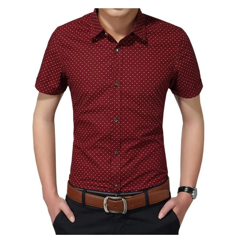 Men'S Social Polka Dot Casual Shirt