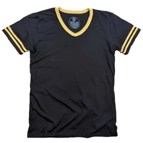 Men's Solid Threads V-Neck T-shirt