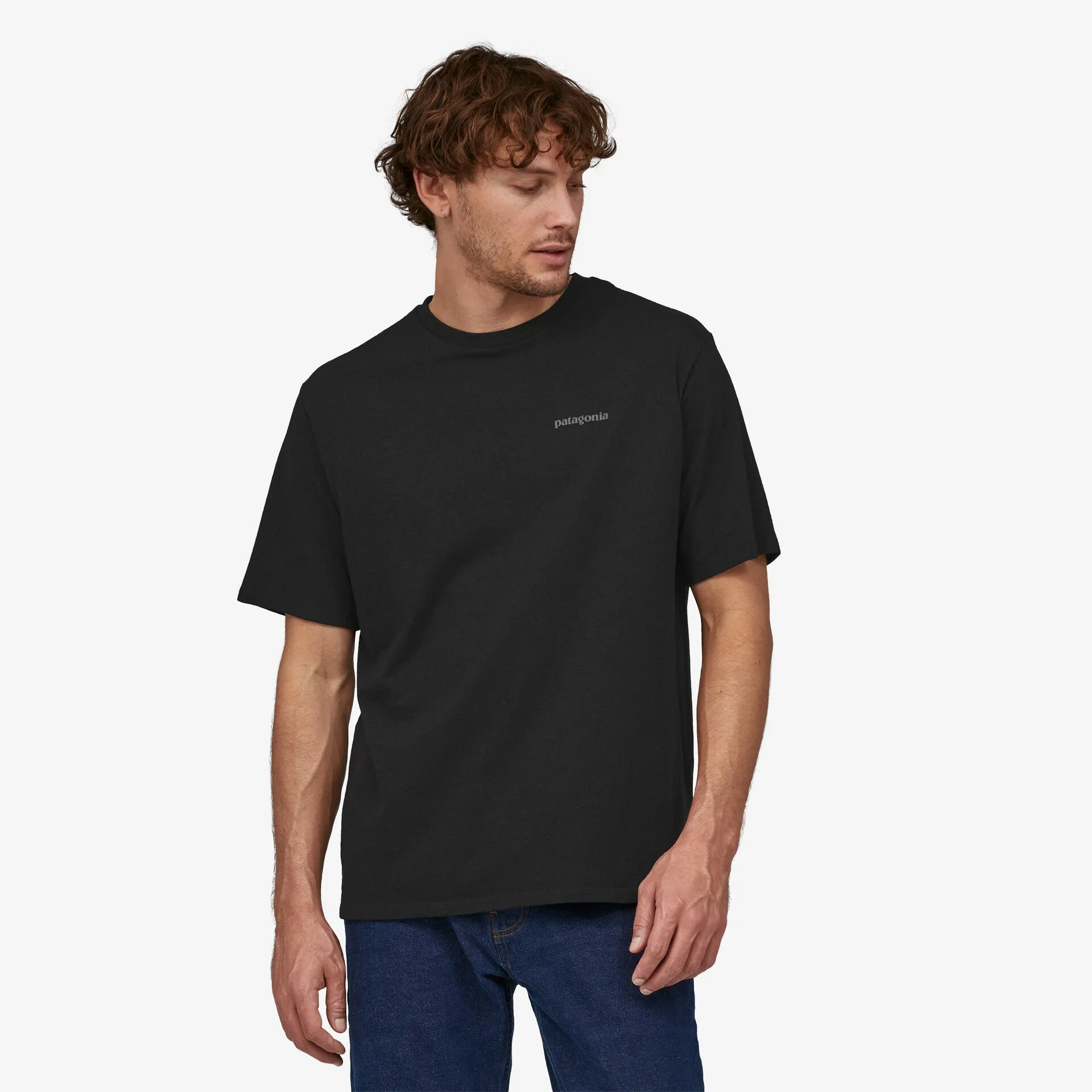 Men's T-shirt Responsibili Fly Fish Patagonia, black