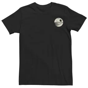 Men's T-shirt with Star Wars Death Star on left chest Licensed Character