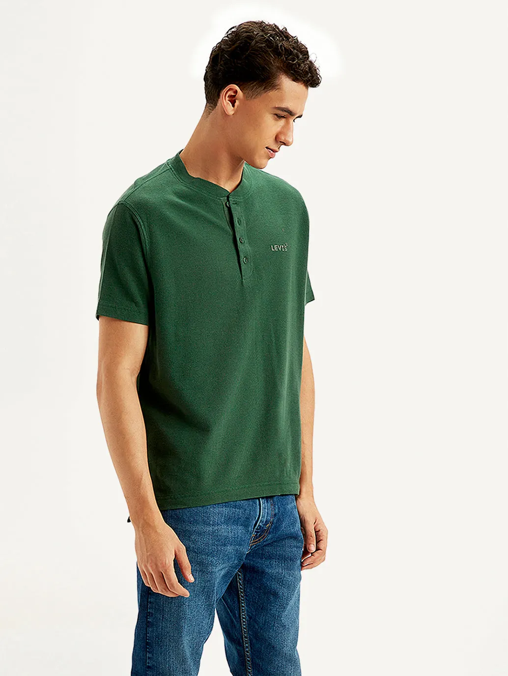 Men's Textured Straight Fit T-Shirt