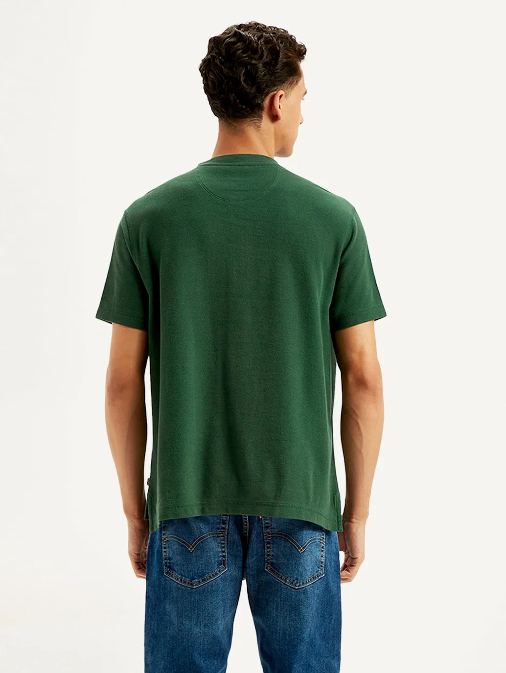 Men's Textured Straight Fit T-Shirt