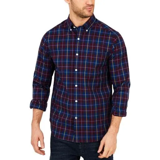 Nautica Mens Classic Fit Plaid Button up Shirt