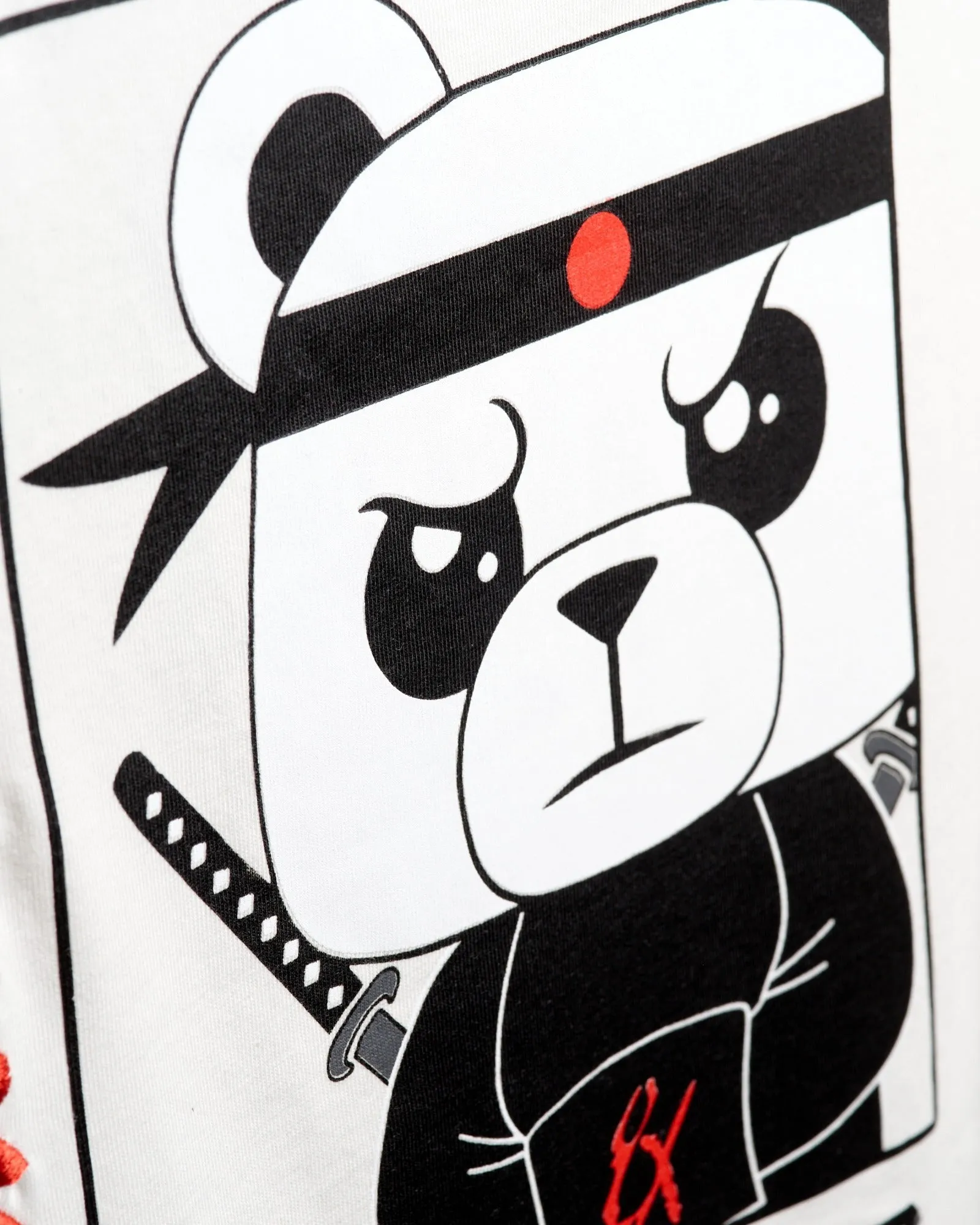 Ninja Polar Bear Oversized Graphic T-Shirt - Off White