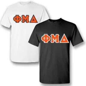 Phi Mu Delta Lettered T-Shirt, 2-Pack Bundle Deal - TWILL