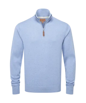 Porthmeor Quarter Zip Jumper - Sky Blue