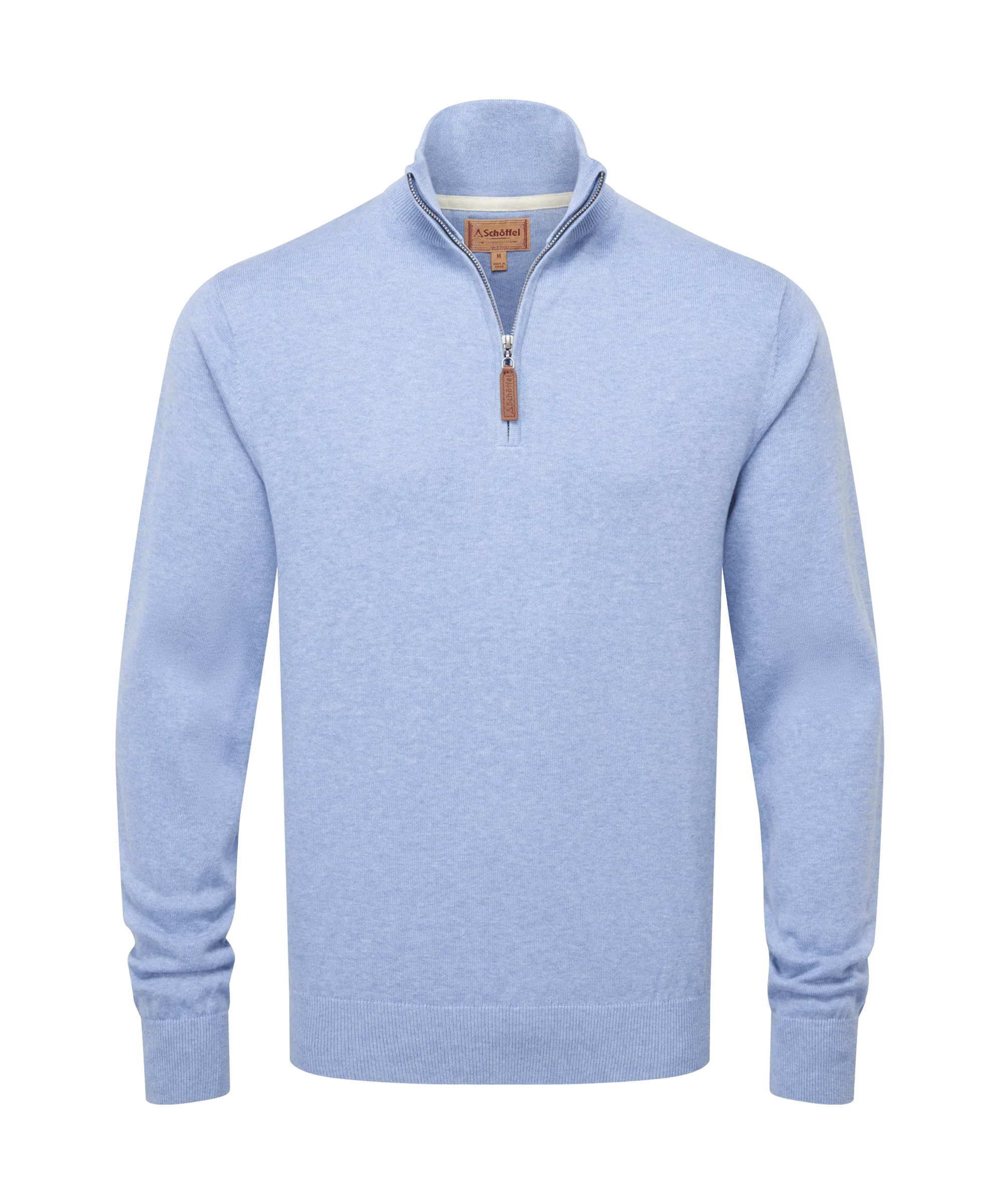 Porthmeor Quarter Zip Jumper - Sky Blue