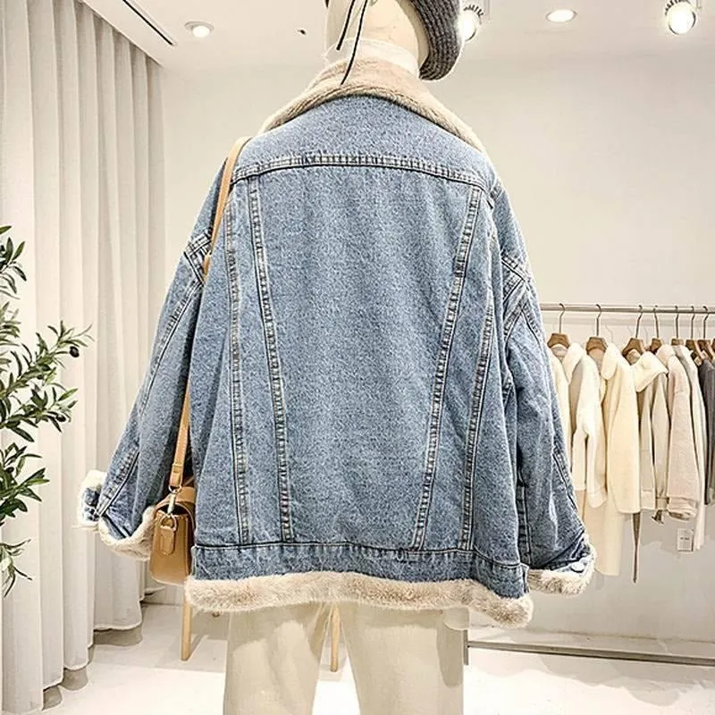 Pre Order:  Reversible Faux Lambswool Denim Jacket