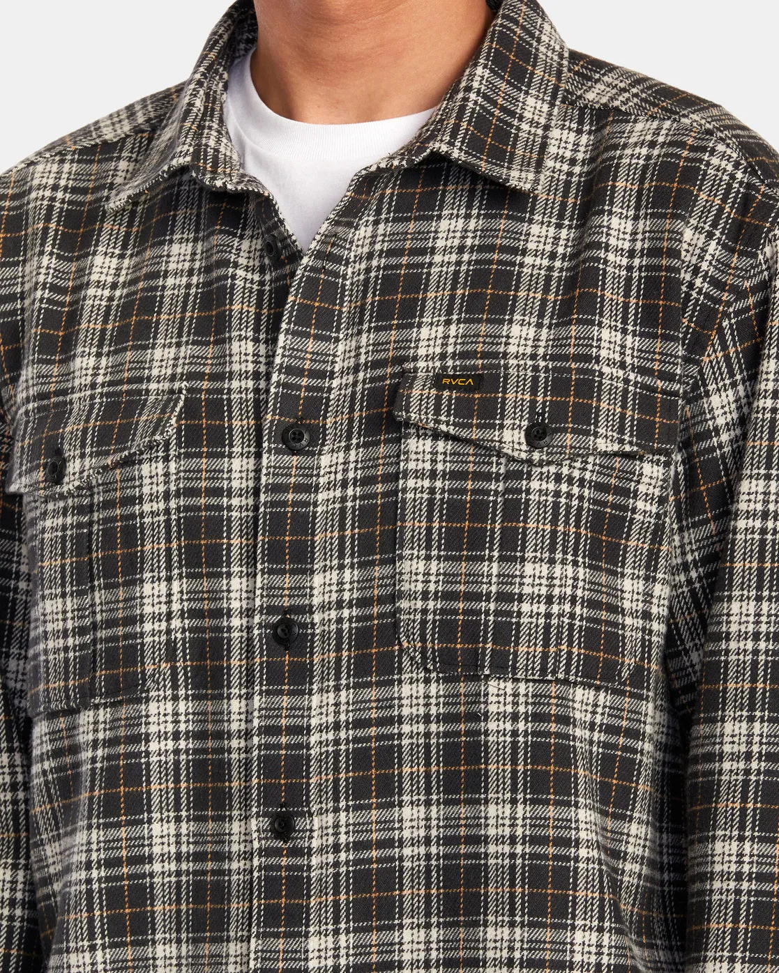 Reynolds Long Sleeve Flannel Shirt - Black