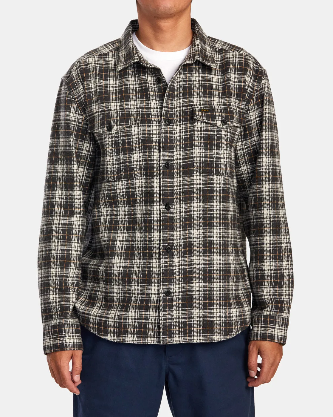 Reynolds Long Sleeve Flannel Shirt - Black