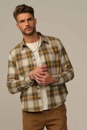 Road To Nowhere Men's Flannel Mustard Plaid