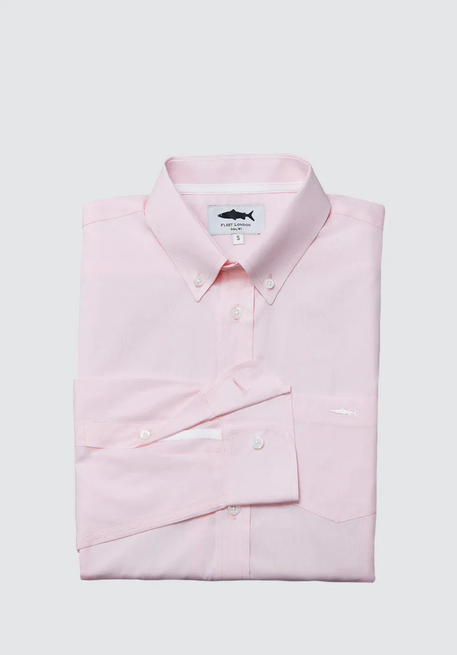 Salmon Pink Cotton Shirt for Men