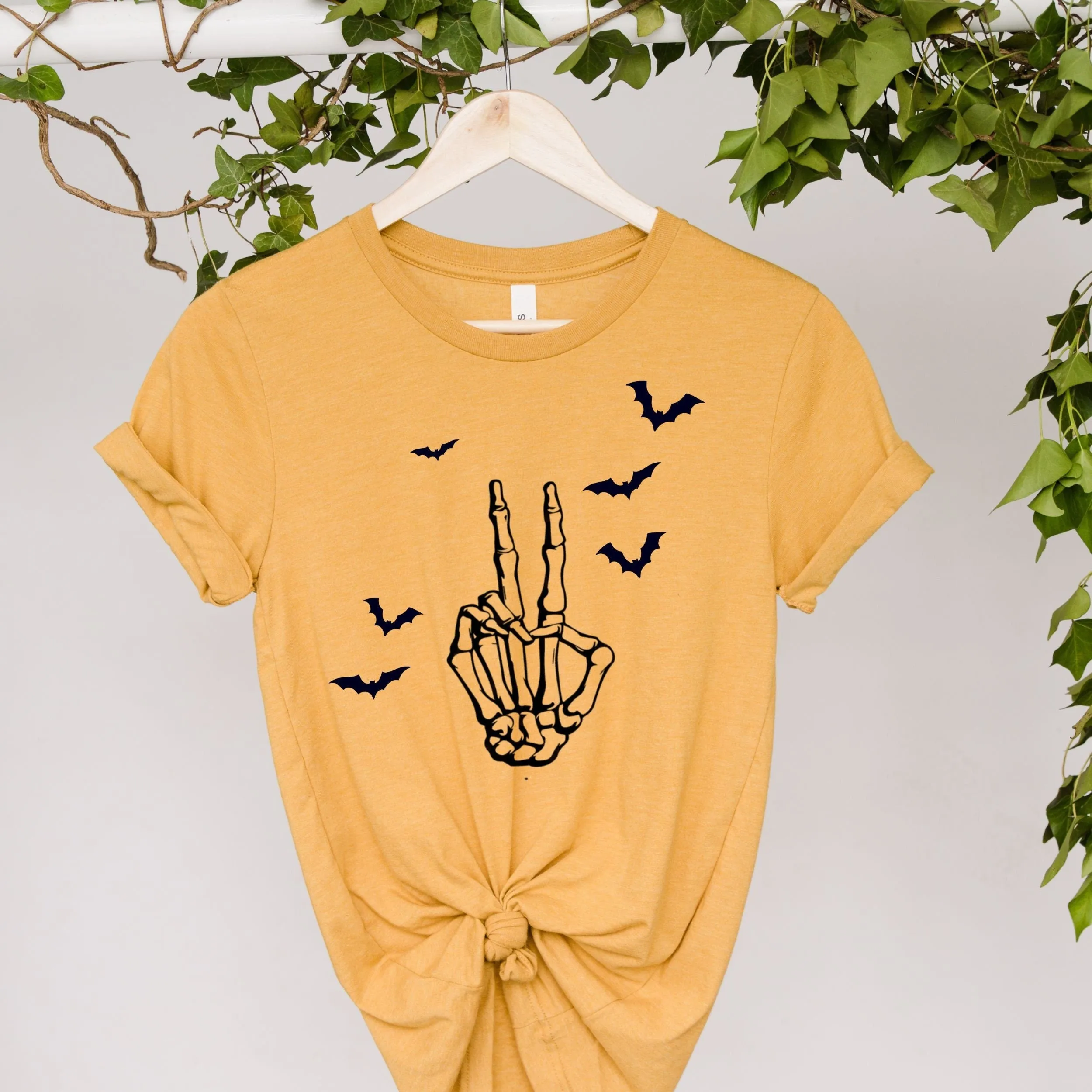 Skeleton Shirt, Skeleton Hand Shirt, Skeleton Peace Sign Shirt, Halloween Shirt, Funny Halloween Shirt, Skeleton Hand, Skeleton tee