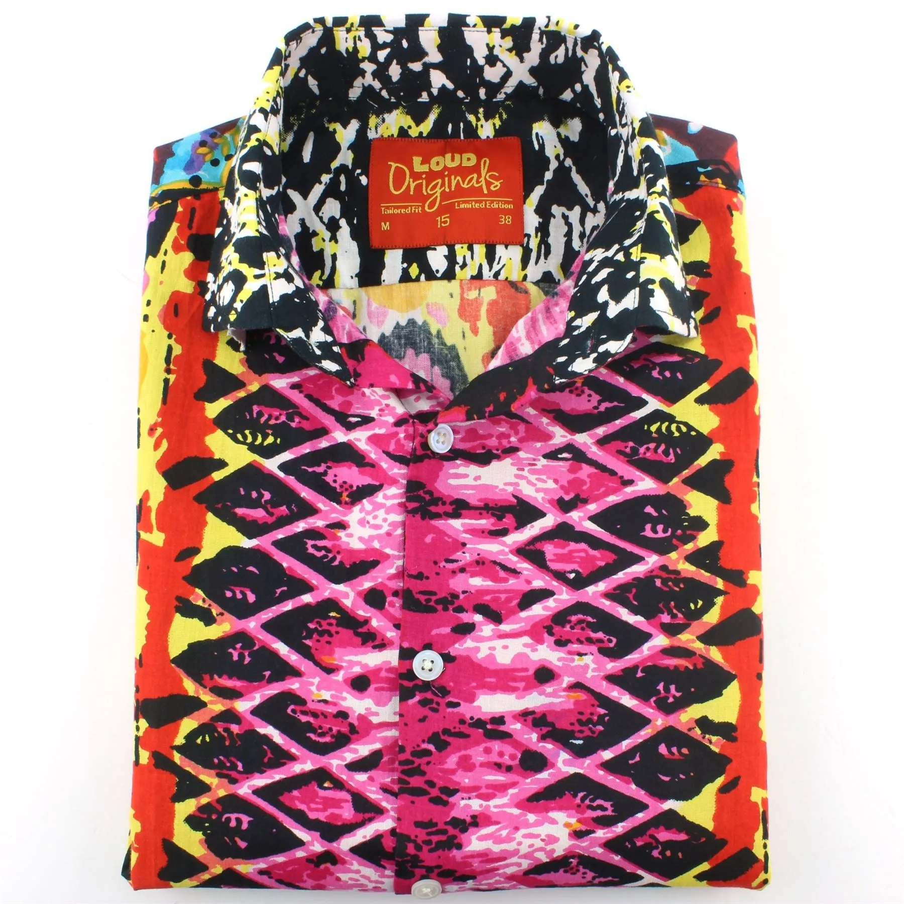 Slim Fit Short Sleeve Shirt - Psychedelic Snakeskin