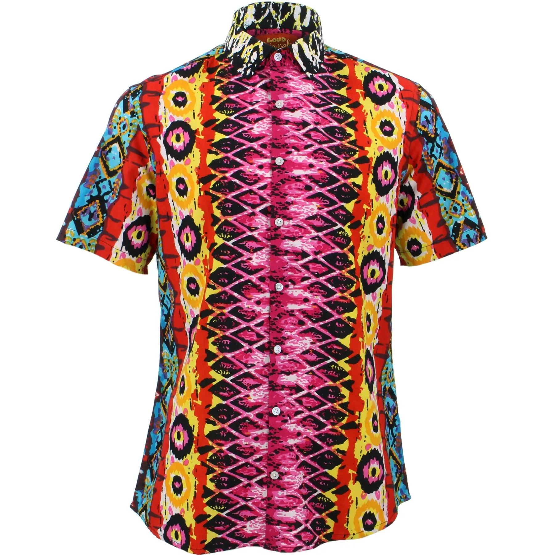 Slim Fit Short Sleeve Shirt - Psychedelic Snakeskin