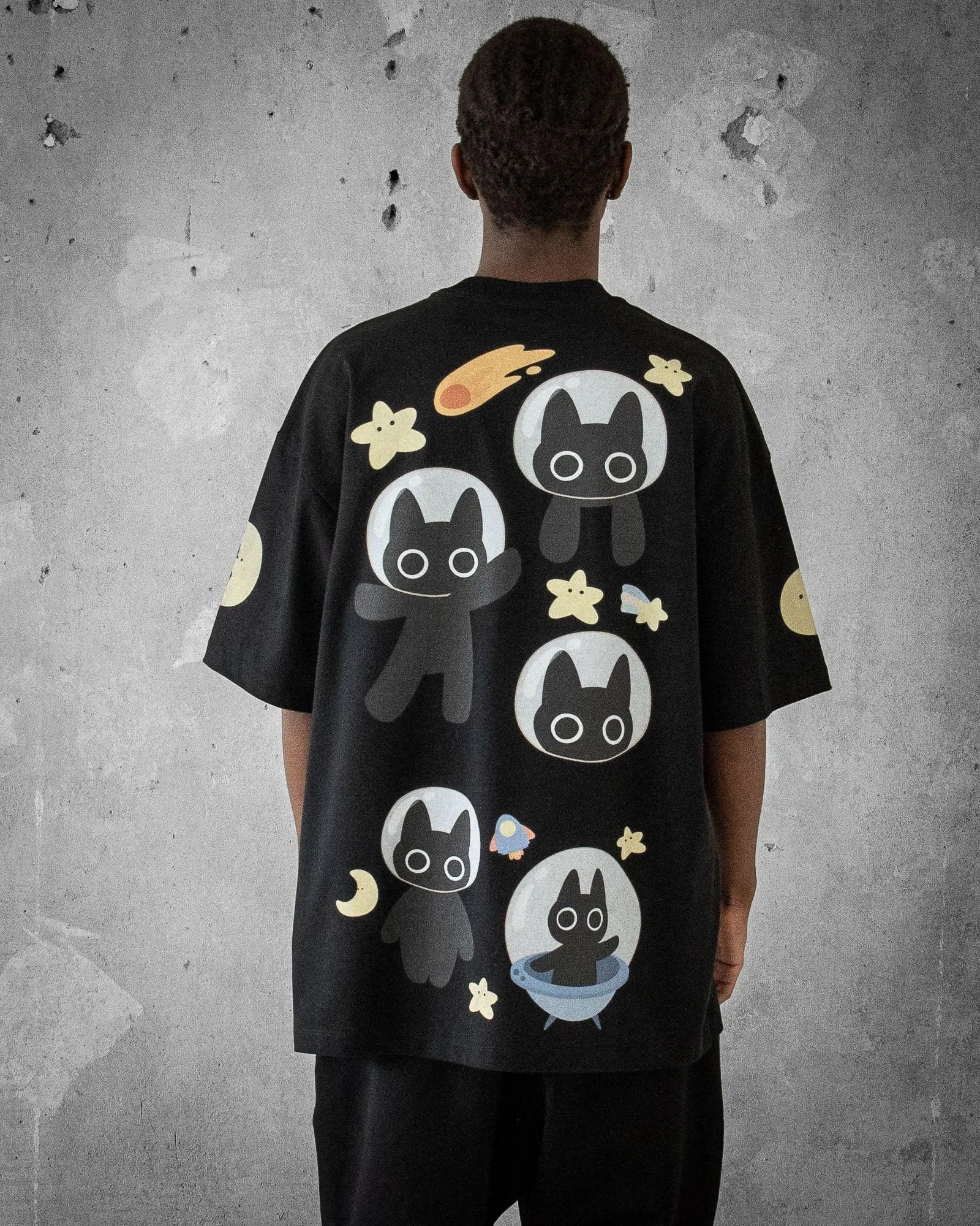 Space Cat | Boxy fit Men's T-Shirt