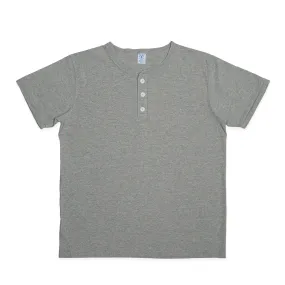 S/S Henley Tee / H.Grey