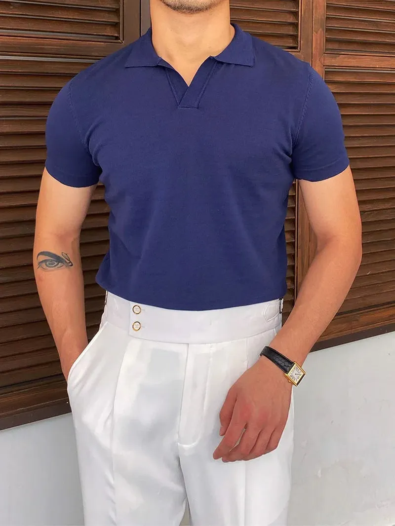 Summer Men Fashion Polo Shirts Short Sleeve Turn-Down Collar Patchwork Casual Polos Mens Clothing Male Tops Pullover Streetwear