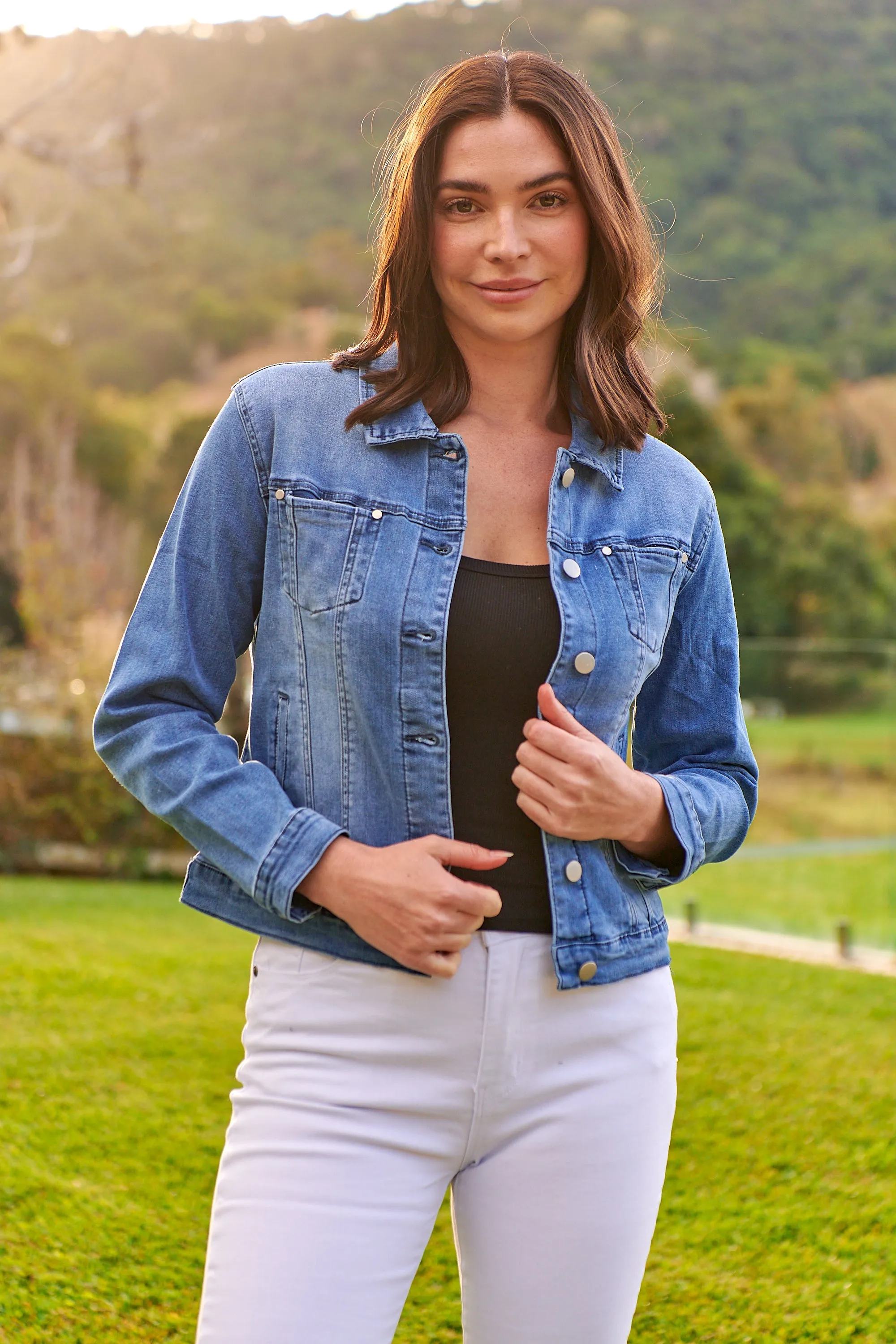 Tamsyn Blue Collared Denim Jacket