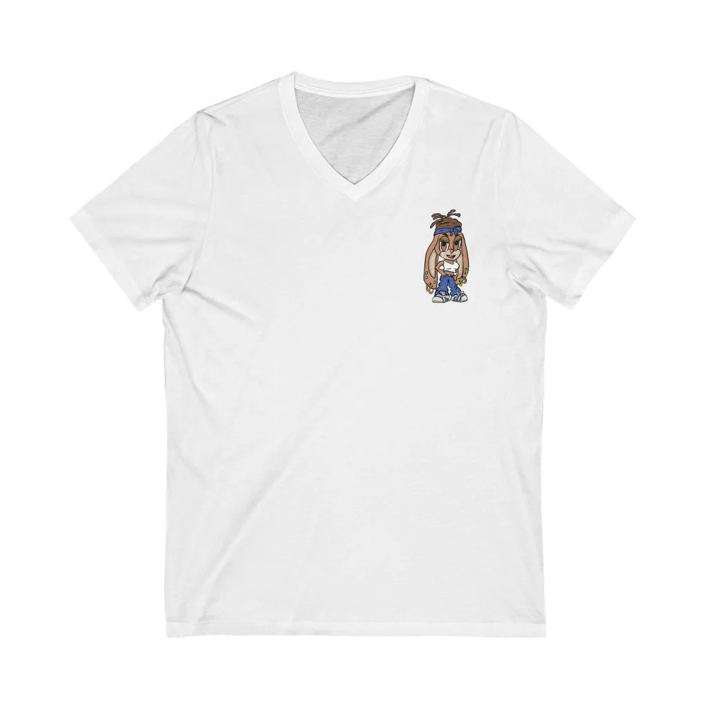 Unisex Jersey Short Sleeve V-Neck Tee