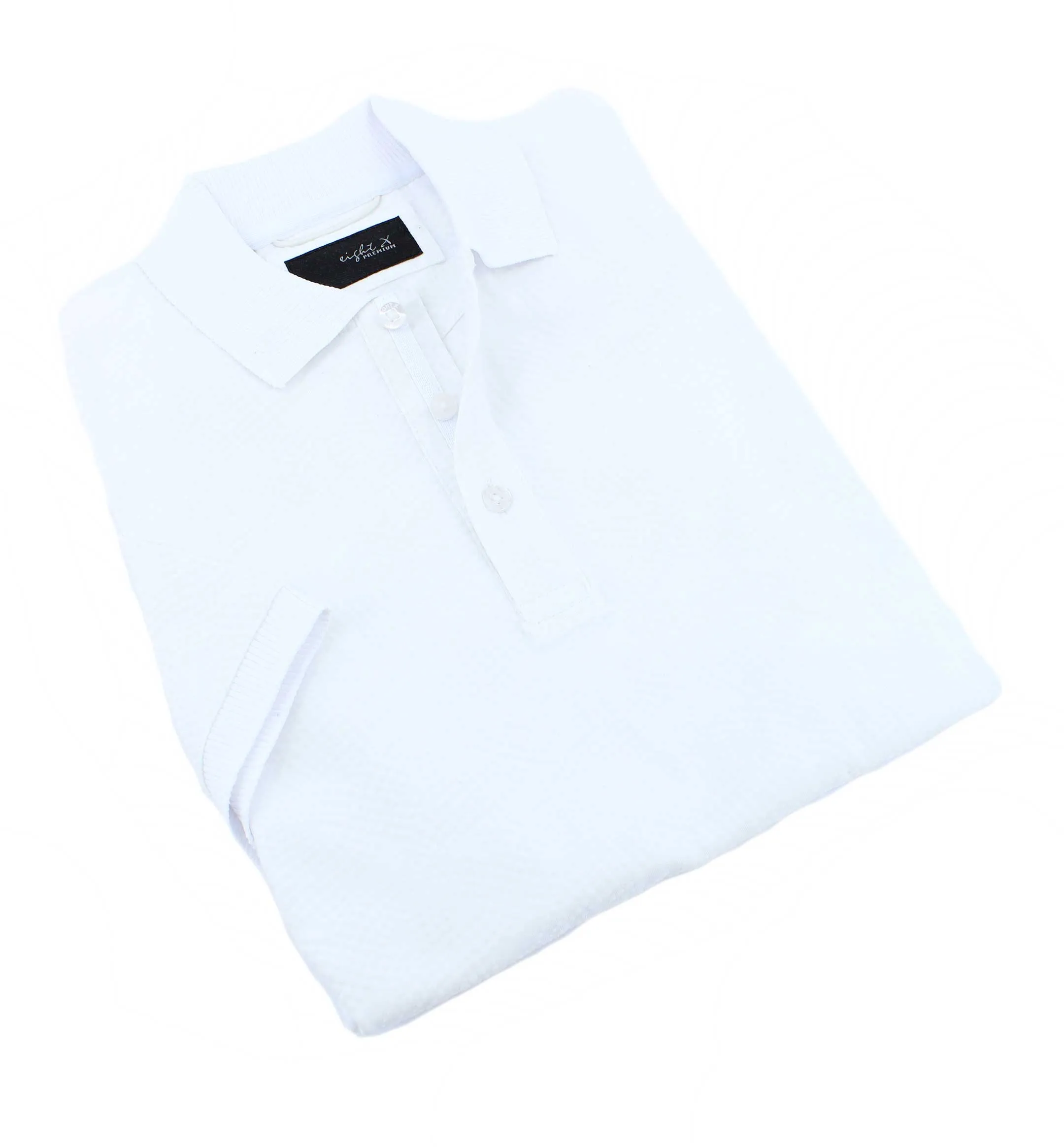 White Flocking Design Polo