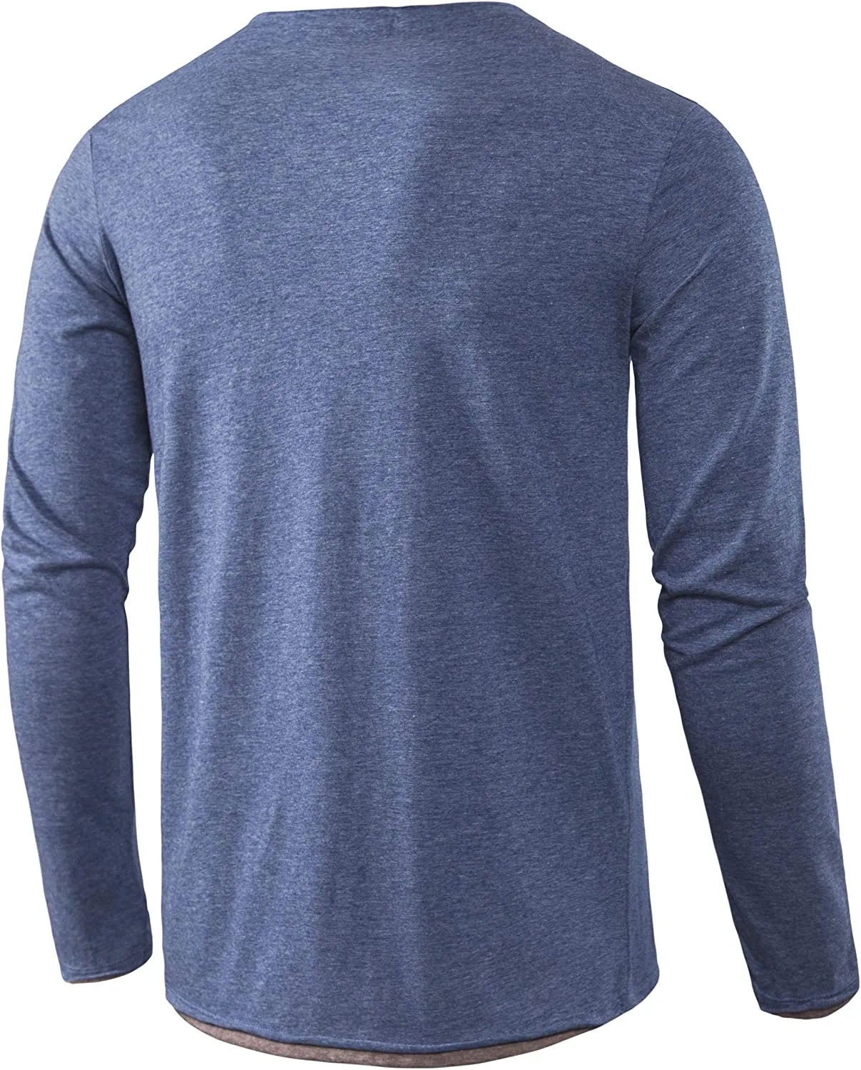 Wholesale Mens Long Sleeve Casual Lightweight Fitted Basic Henley T-Shirt