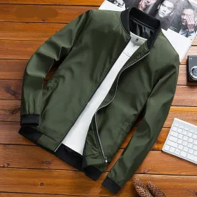 Wiaofellas Spring Men's Bomber Jackets Male Outwear Slim Fit Solid Color Coats Fashion Man Streetwear Baseball Jackets Clothing