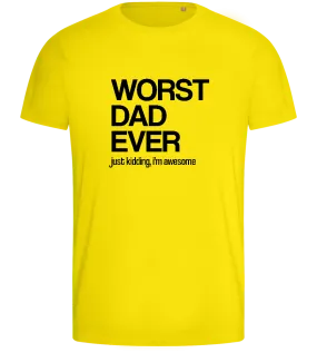 Worst Dad Ever JK Design - Basic men's fitted t-shirt